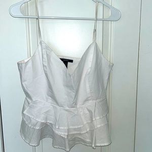 White forever 21 peplum top